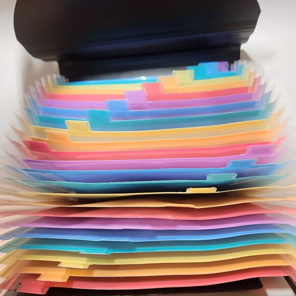 NEW 24 Pockets Expanding File Folder with Blank Labels Accordion File Organizer - Picture 11 of 14